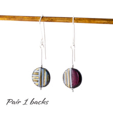 Load image into Gallery viewer, Stripe drop earrings
