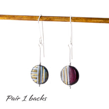 Load image into Gallery viewer, Stripe drop earrings