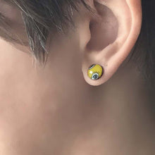 Load image into Gallery viewer, Small stud earrings - with Microorganism pattern