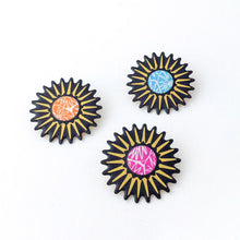 Load image into Gallery viewer, Brightly coloured brooches made by Dittany Rose
